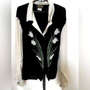 Bob Mackie original piece! 100%silk Vintage Shirt